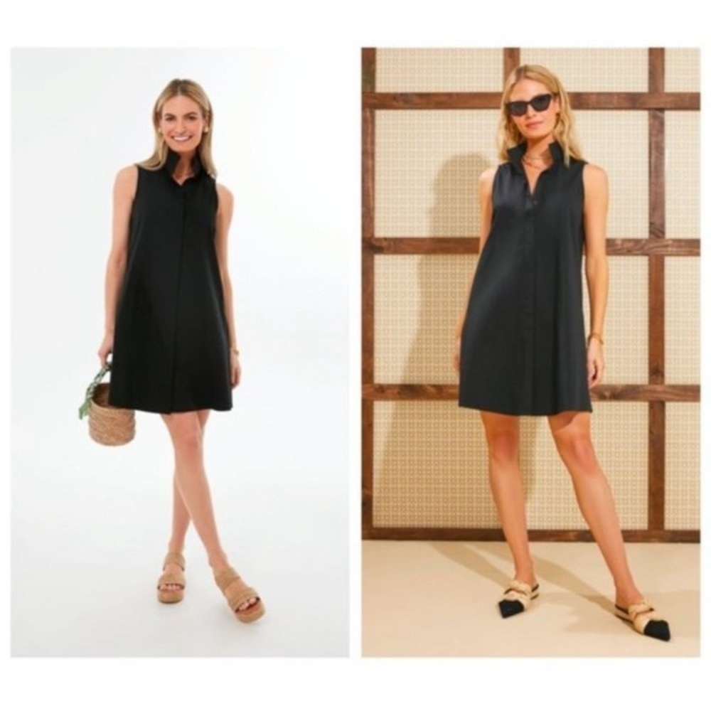 Tuckernuck Black Sleeveless Mini Dress with Stand Collar - Picture 12 of 13